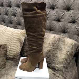 Taupe Knee High Boots